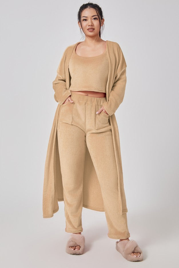 3-delige Pyjama Set voor Dames - Cozy en Comfortabel