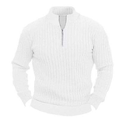 Casual pullover voor mannen met opstaande kraag en lange mouwen.