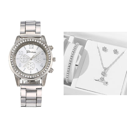 Dames Horloge Set met Diamanten details