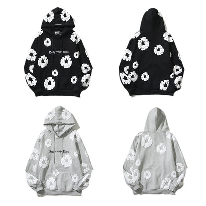 Pure Cotton Coat Three-dimensional Foam Kapok Printed Hoodie