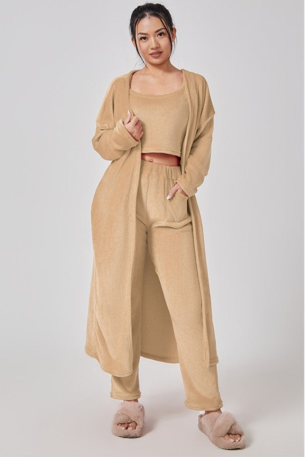 3-delige Pyjama Set voor Dames - Cozy en Comfortabel