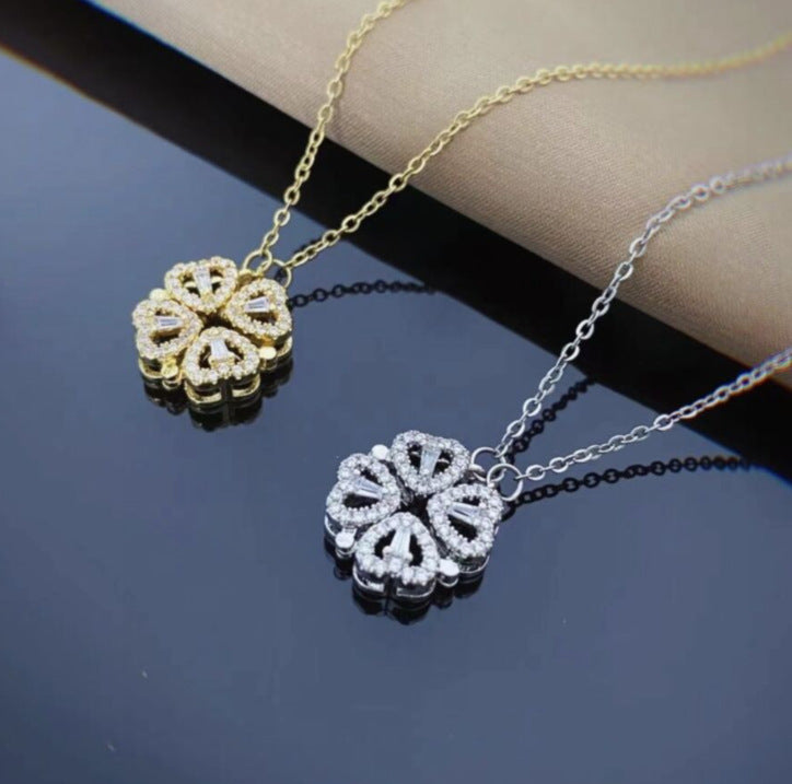 Hartvormige Diamanten Ketting Voor Dames